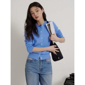 [빈폴레이디스] [Essential] 코튼 라운드넥 카디건  스카이 블루 (BF615AE01Q)