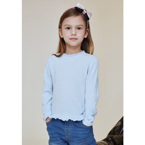 [빈] 여아 스카이블루 밑단 프릴 티블라우스 BA12BL02SB PG BA12BL02SB