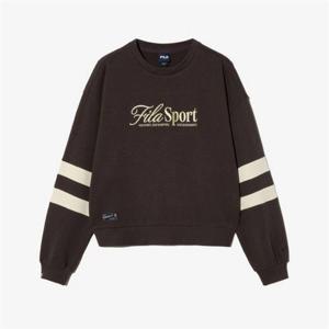 휠라 세미크롭 오버핏 맨투맨 FS2POH1152F_BRN 310711