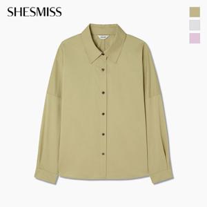 [쉬즈미스][4/30까지 18% 적립] 코튼 스판 돌먼 슬리브 셔츠_SWWSTQ11010