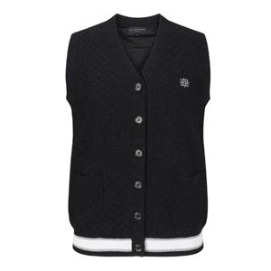 [세인트앤드류스]여성 체크 조직감 배색라인 니트 베스트 821E1SWA81