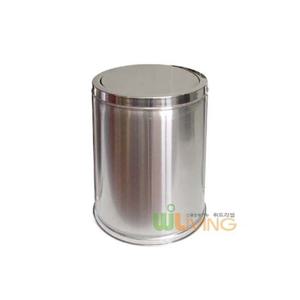 미니뱅뱅이 스텐휴지통(205x310/10리터) 회전식뚜껑 WL-1845 스테인리스 쓰레기통 페달형쓰레기통 휴지통 재떨이 뱅뱅이 뚜껑 야외쓰레기통