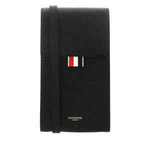 톰브라운 남성 블랙 레더 폰 케이스 MAC113A00198 001