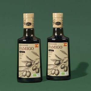 [파미고] 유기농 냉압착 엑스트라 버진 올리브 오일 500ml 2병