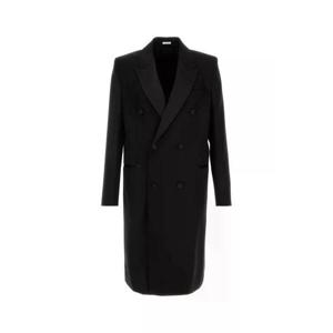 26SS 알렉산더 맥퀸 블랙 울 코트 845470QVAAA1000 TP570866670