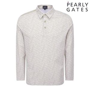 파리게이츠 (511F1TO202) 남성 스마일 로고 패턴 카라 긴팔 티셔츠