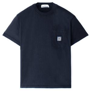 26SS 스톤 워싱 가슴포켓 반팔티 네이비 L1S152100032 S0057 V0020