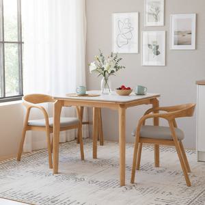 트리플 에스오 원목 세라믹 2인용 식탁세트 (의자2)