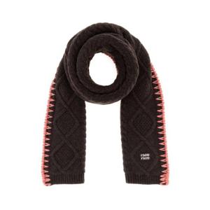 26SS 미우미우 다크 브라운 울 blend 스카프 5FS1412IGGF0F7L TP571215701