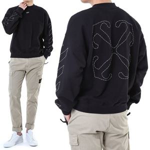 오프화이트 맨투맨 티셔츠/OMBA054F 23FLE017 1001