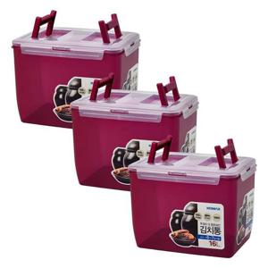 코멕스 뚜껑이 더 튼튼해진 김치통 마젠타 16L X 3개