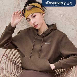 [디스커버리] 여성 스몰로고 후드티셔츠 (Brown) DWHD44061-DWS