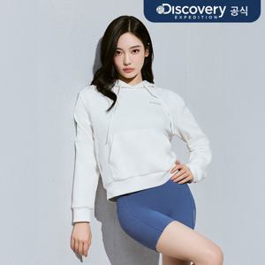 [디스커버리] 여성 스몰로고 후드티셔츠 (WHITE) DWHD44061-WHS