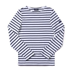 세인트제임스 9858 NEIGE MARINE 밍콰이어 모던 스트라이프 공용 긴팔티