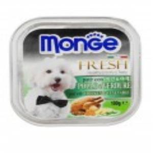 강아지캔 Monge 사각캔 치킨n야채 100g 32개 1Box