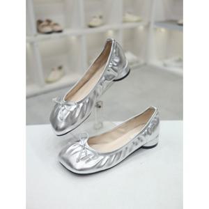 [코디엘루]유니크 사각토 리본 쿠션 플랫 단화 3cm CDSP501162-1