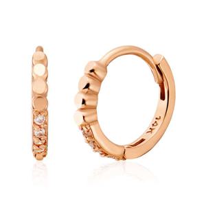 [비앤비골드] 14K 트윙클 버블볼 하프큐빅 원터치 링귀걸이 한쌍 LOE42121