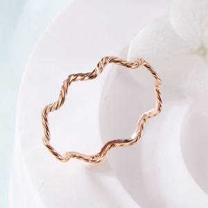 [비앤비골드] 14K 꼬임 레이어드 웨이브링 반지 SRS42392