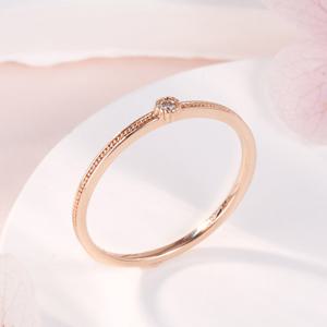 [비앤비골드] 14K 밀그레인 1.7mm 랩그로운 다이아몬드 반지 NPR42379