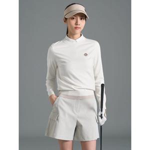 [빈폴골프]여성 라운드넥 긴소매 풀오버 - 아이보리(BJ6251A060)