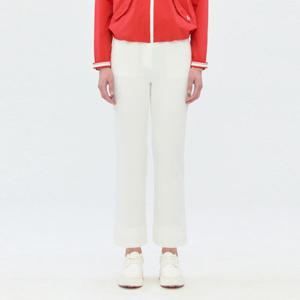 헤지스골프  BEST  화이트 여성 스트레이트핏 팬츠(HWPA6A214OW)