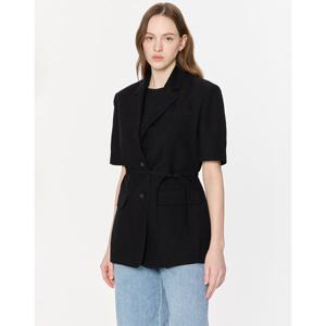 질스튜어트 뉴욕 여성 25SS 스테디 셀러 블랙 단색 린넨혼방 자켓 WJJA5B010BK