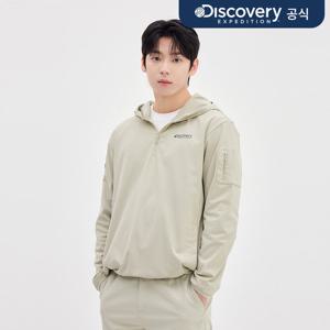 [디스커버리] 남성 기능성 소재 반집업 후드티셔츠 (D.Skin Beige) DMHD37051-NBD