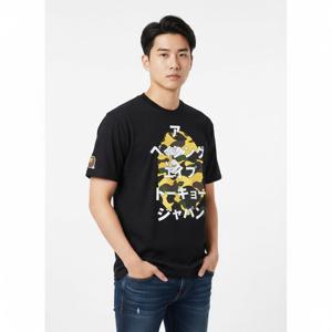 베이프 퍼스트 카모 가타카나 티셔츠 블랙 옐로우 0ZXTEM110016N BKR