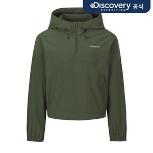 [디스커버리] 여성 스트레치 우븐 트레이닝 크롭 후드 아노락 (D/KHAKI) DWTR44061-KAD