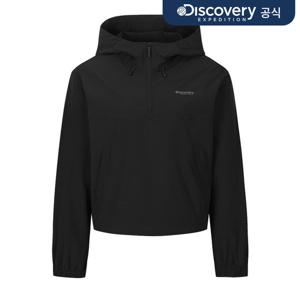 [디스커버리] 여성 스트레치 우븐 트레이닝 크롭 후드 아노락 (BLACK) DWTR44061-BKS