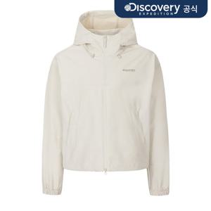 [디스커버리] 여성 스트레치 우븐 트레이닝 크롭 후드 자켓 (D/IVORY) DWTR43061-IVD