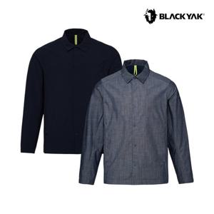 블랙야크 남성 어반트래커 긴팔 셔츠 등산 카라 청 데님 남방 1BYYSSV002