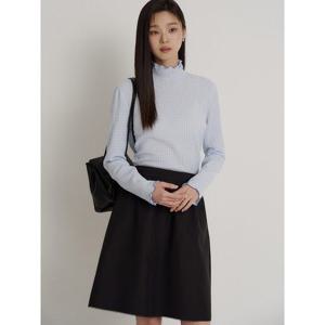 [빈폴레이디스] 우븐 깅엄체크 러플 탑 스카이 블루 (BF6264C57Q)