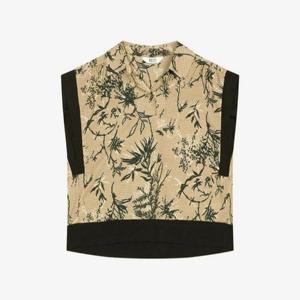 베스띠벨리 세이브존04 프린팅 배색 포인트 블라우스 BKBAF14660