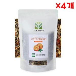 블랜딩허브차 스위트 오렌지티 X 블랜딩차 유기농허브차 110g 4개