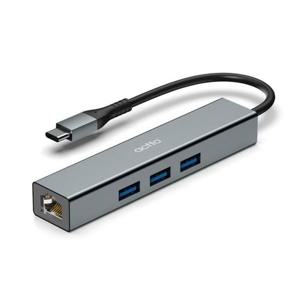 랜선 엑토 C타입 유선 랜카드 USB 3포트 멀티 허브 HUBL-05