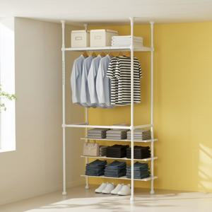 이지온 레몬 드레스룸 더블 행거 EDL-407W4 튼튼한 고정식 시스템 옷걸이 행거