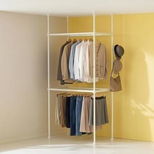 이지온 레몬 드레스룸 더블 행거 EDL-408C2 튼튼한 고정식 시스템 옷걸이 행거