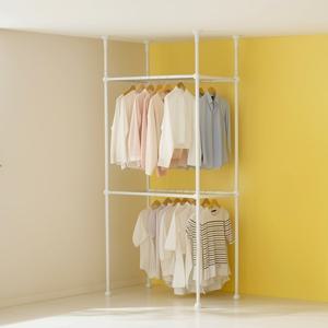 이지온 레몬 드레스룸 더블 행거 EDL-408 튼튼한 고정식 시스템 옷걸이 행거