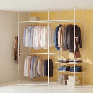 이지온 레몬 드레스룸 더블 행거 EDL-611W1M2C2 튼튼한 고정식 시스템 옷걸이 행거