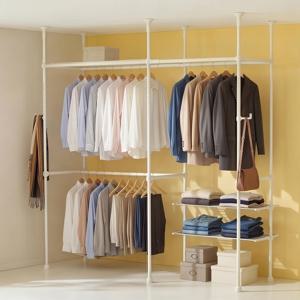 이지온 레몬 드레스룸 더블 행거 EDL-611W3C2 튼튼한 고정식 시스템 옷걸이 행거