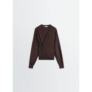 르메르 트위스트 가디건 PO0023 LK087 397 DARK CACAO DOM