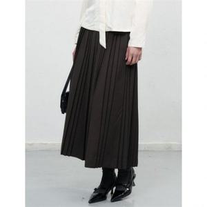 제너럴아이디어 맥시 플리츠 스커트 [BROWN] WBE3L13502 383719