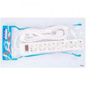 [생활] 6구 오성 멀티탭 접지 2.5m 콘센트 연장선 전기 코드