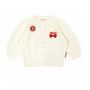 [베베드피노]헬로 리본 베이비 펀칭 스웨터 가디건 BP51KC115