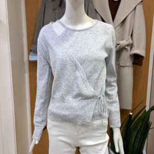 클리지 DP01 언발 레이어드 리본 니트 CQ2WKT29