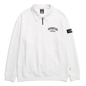 [내셔널지오그래픽 (행사)]남성 세미오버핏 카라 반집엎 맨투맨 N241MSW080