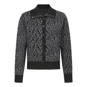 [마스터바니] 여성 웨이브 로고 풀 스냅 버튼 가디건 421F1SD209_BK