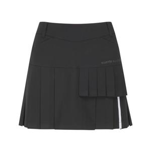 [마스터바니] 여성 백 밴딩 플리츠 플랩 큐롯스커트 421F1PC213_BK