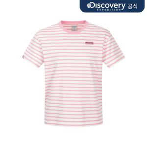 [디스커버리] 여성 스트라이프 반팔티셔츠 (L/PINK) DWRS7F063-PKL